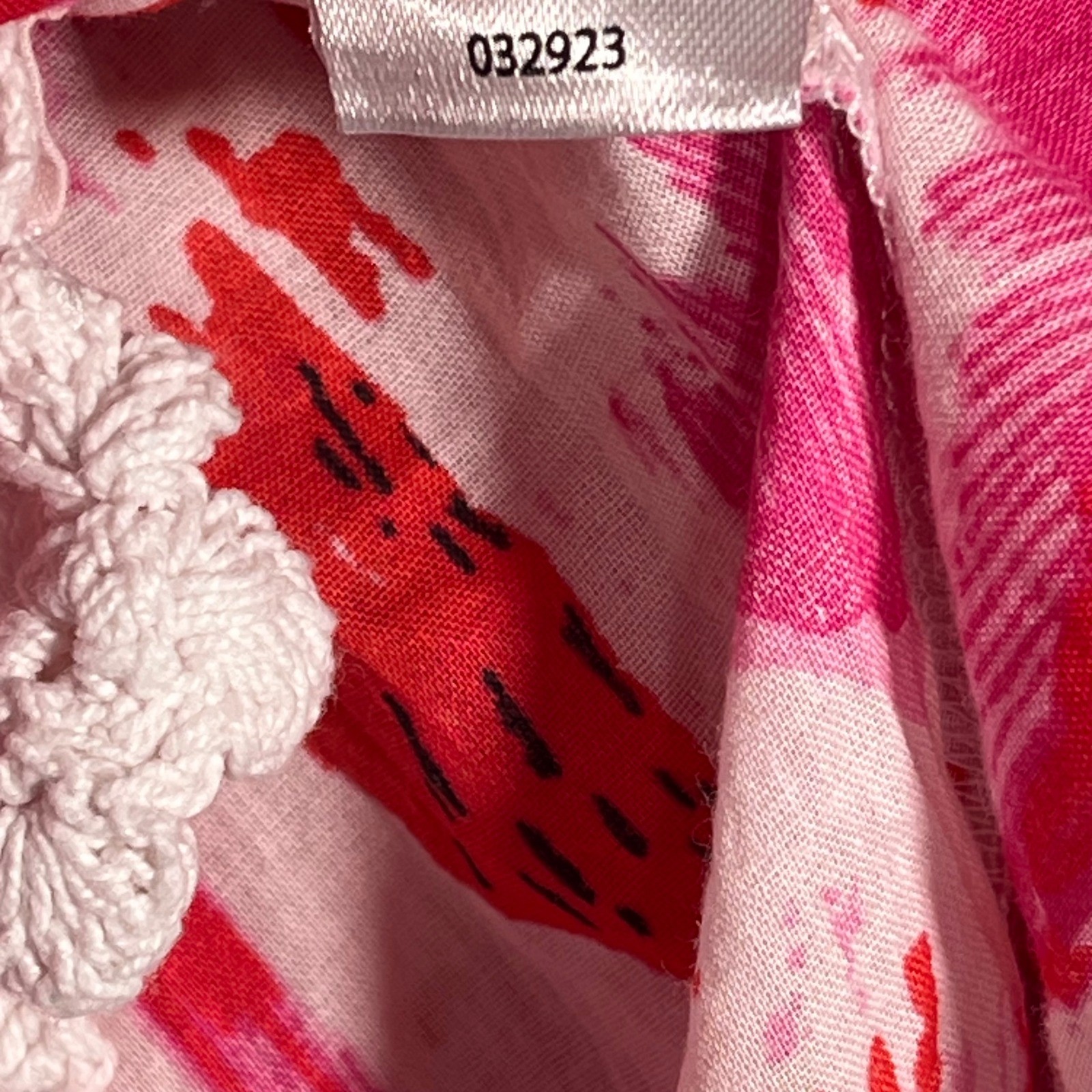 Soft Surroundings Pink Ikat Embroidered Tassel Tunic Dress 2FV66 XL