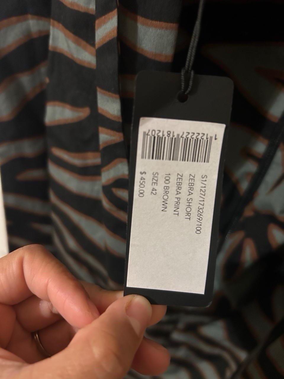 NWT Joseph Zebra print wrap dress with tie back detail