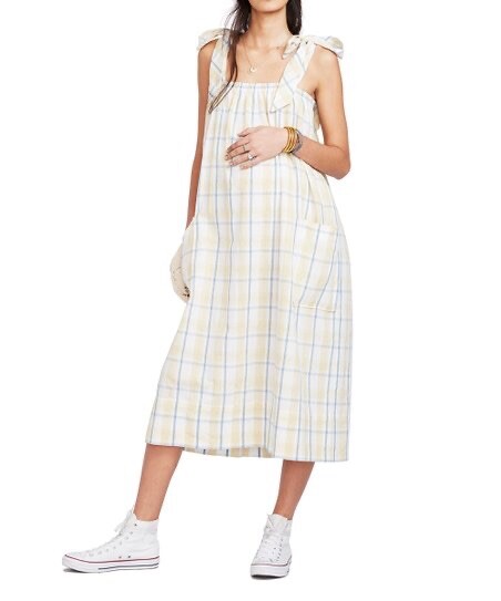 Hatch Maternity Women’s THE ALEXIA DRESS Sunflower Cotton Size 0 (XS/0-2) NEW