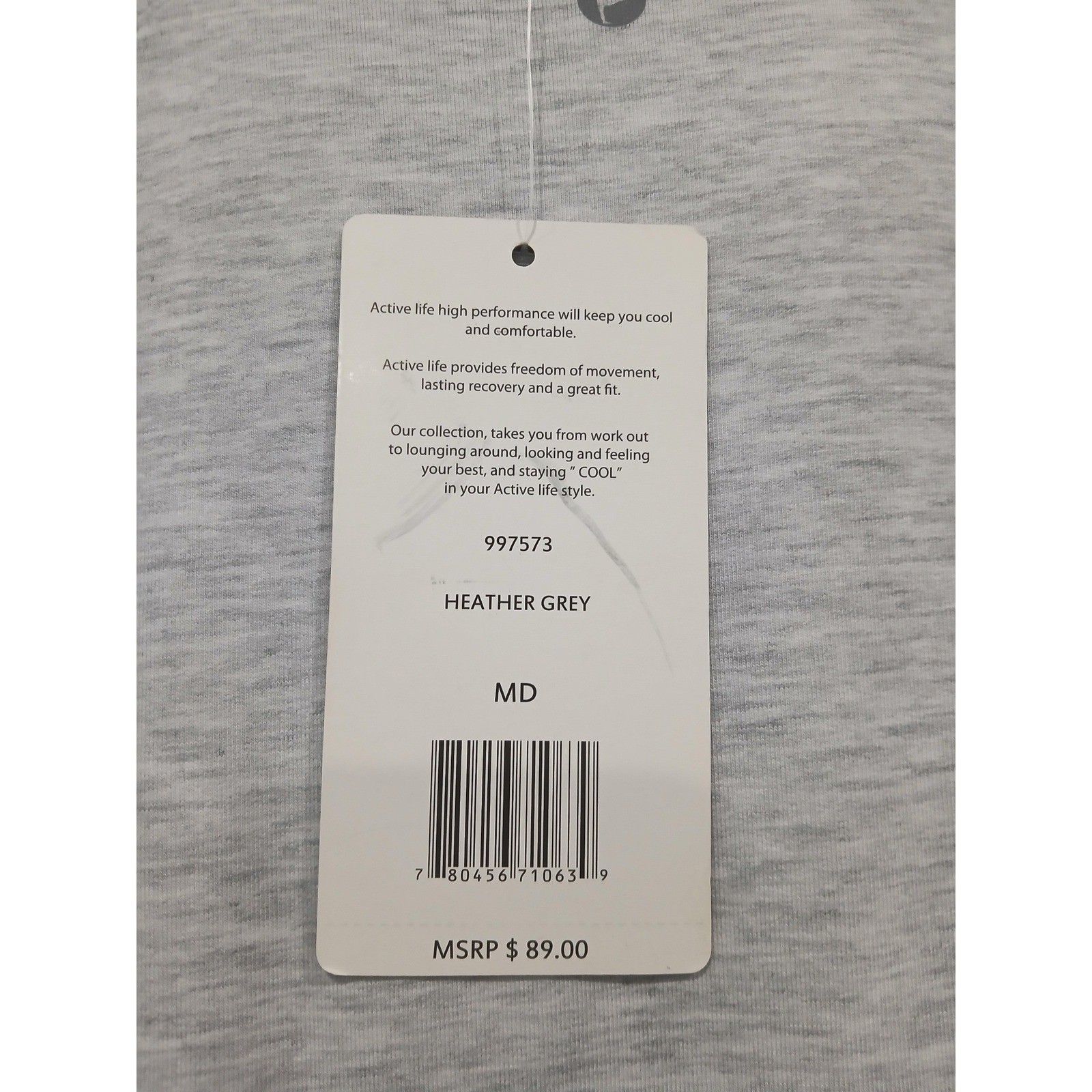 Active Heather Grey Buttery Soft Modal Asymmetrical Hem Sweatshirt Dress Med NWT