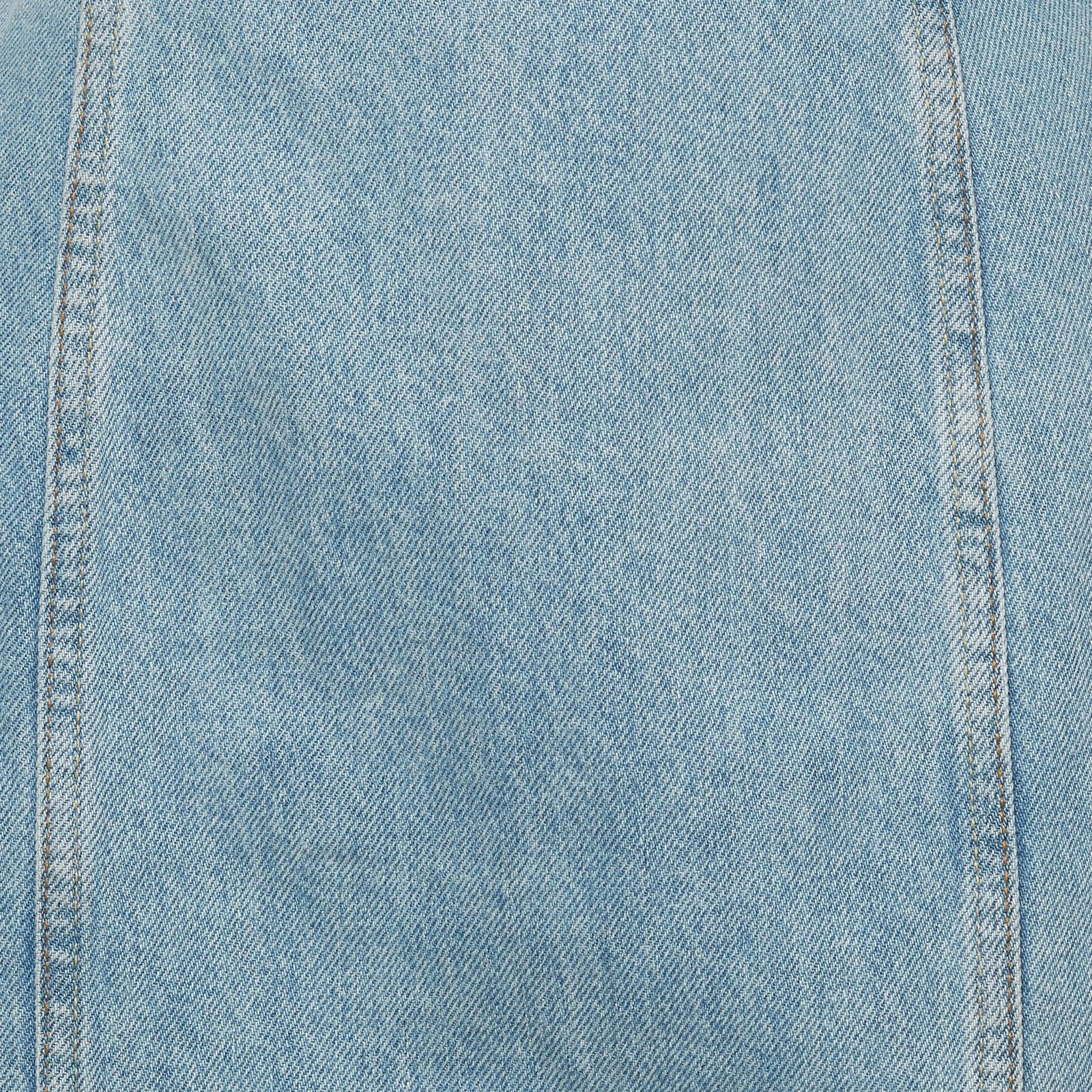 Magda Butrym Blue Denim Strapless Midi Dress S