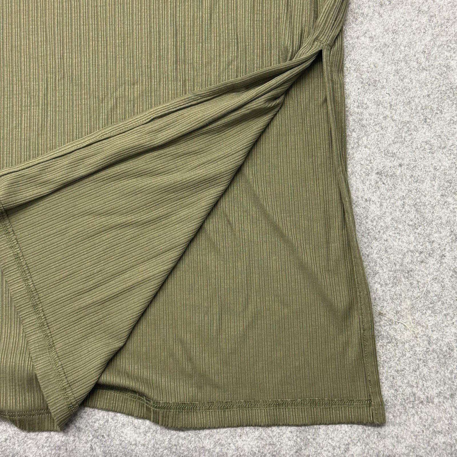 Haven Well Within Dress Size XL Oive Green Maxi size Ribbed Sleeveless Form Fit