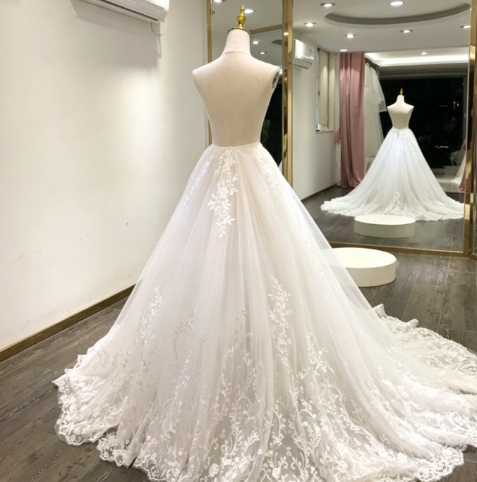 Detachable Skirt Wedding Overskirt Sweep Train White Ivory Detachable Train
