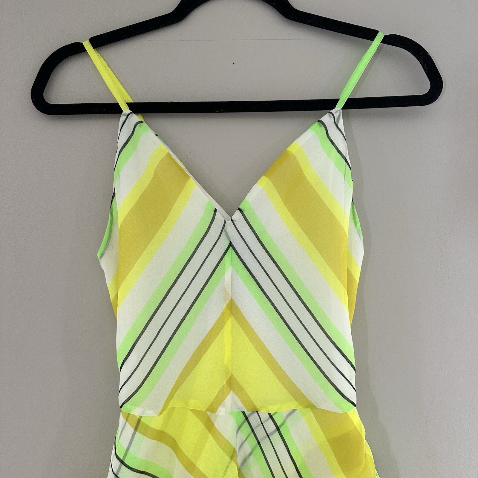 Christopher John Rogers Target Striped Sleeveless Dress Yellow/Green SZ 0 NWT