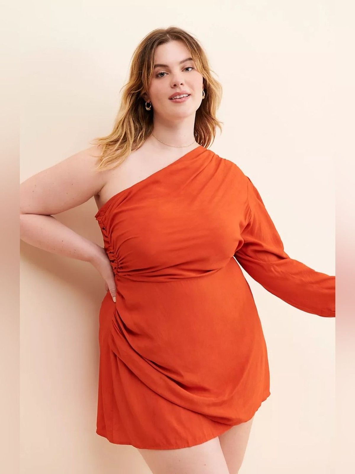 Free People Rue Stiic NWT Aubrey Mini Dress Orange Rust Terracotta Size 1X