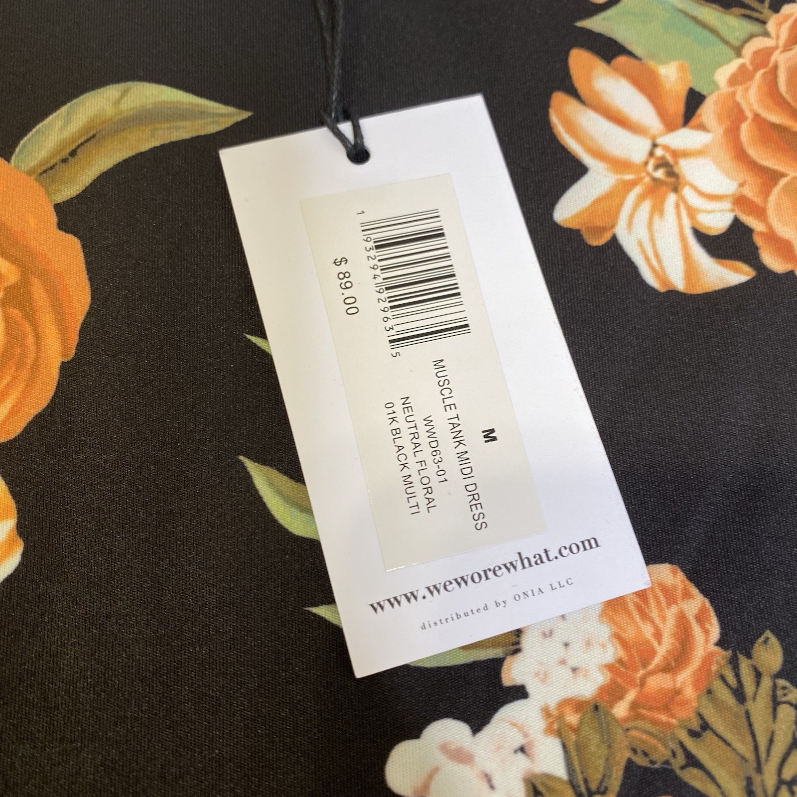 WeWoreWhat Revolve Midi Tank Dress M Floral Stretch Grunge Romance Gothic Chic