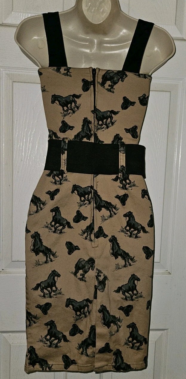 Switchblade Stiletto Pin Up Dress Horses Womans S Rockabilly Punk Ranch Western