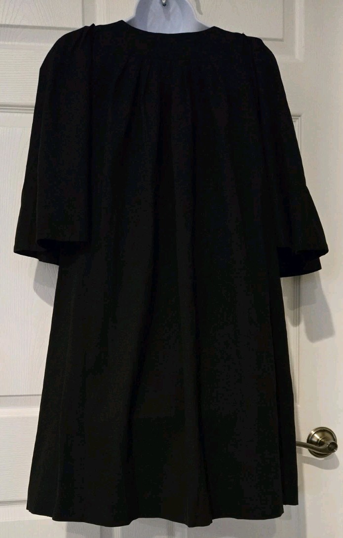 Pomander Place By Tuckernuck Black Pleated Flutter Sleeve Swing Dress Sz XXL