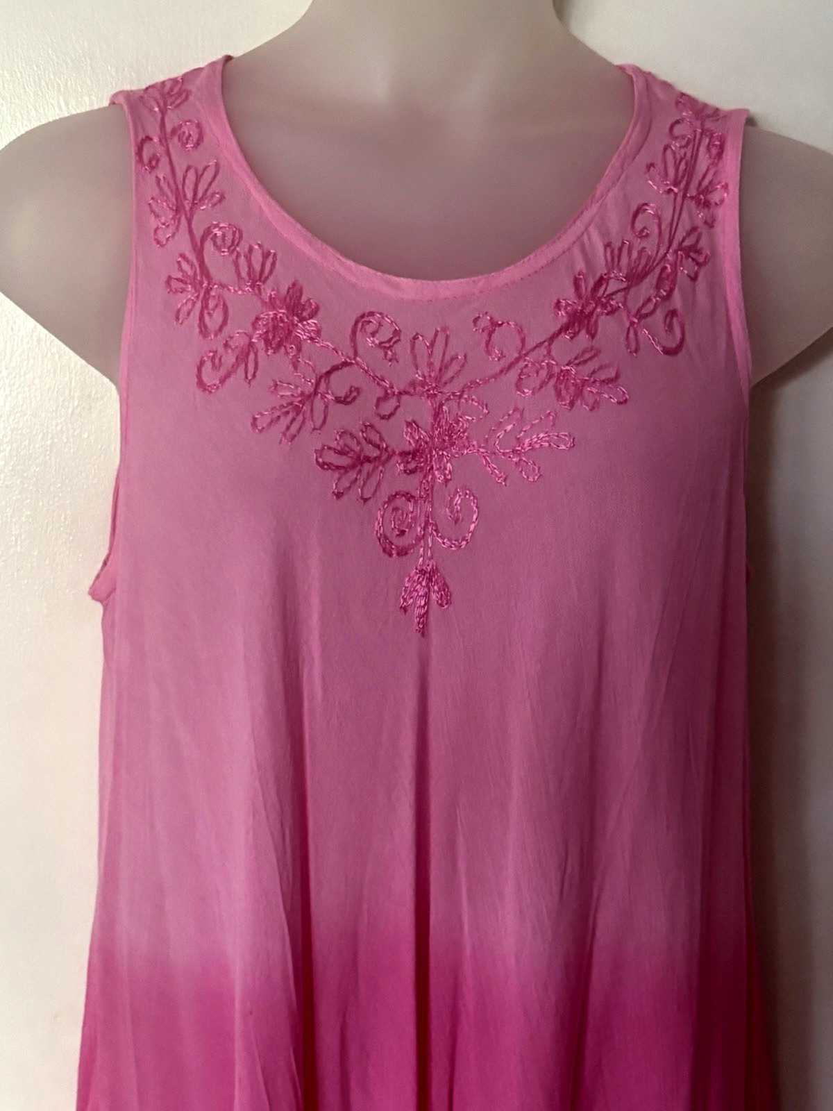NWT Womens CUTE OPTIONS Asymmetrical Ombre Boho-Chic Dress One Size 1X 2X 3X