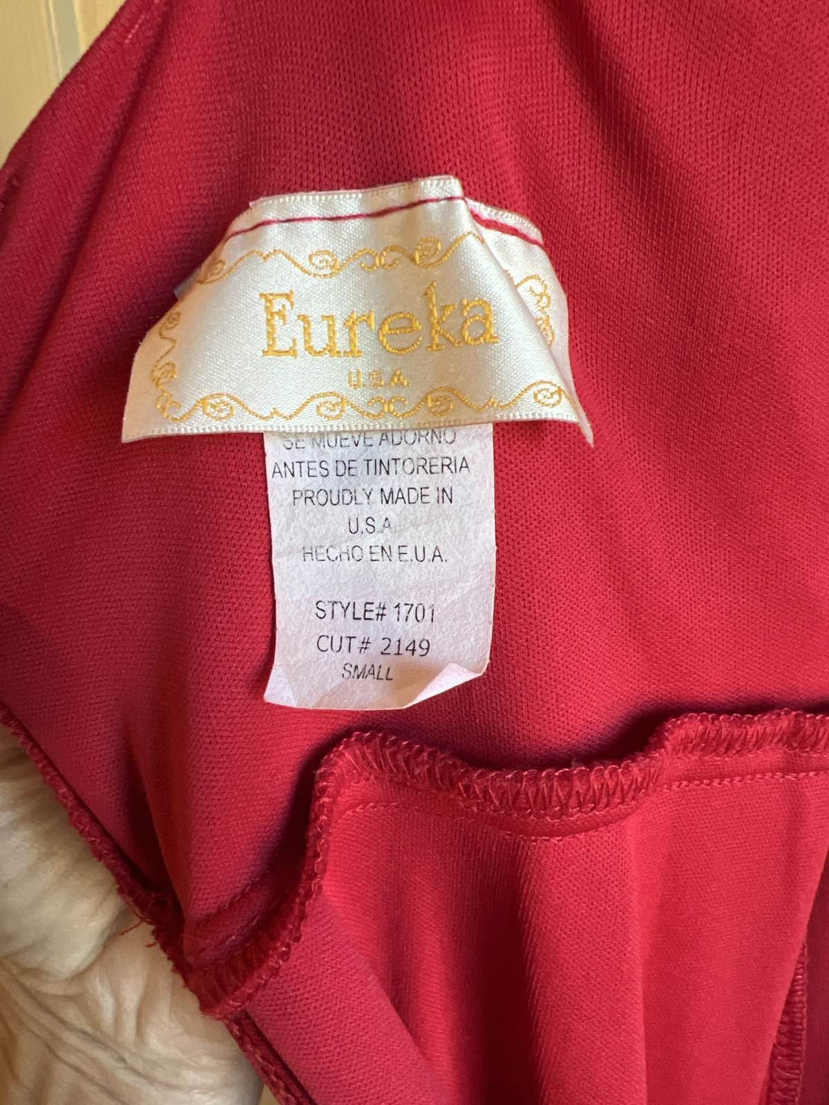 Eureka Red One Shoulder Ruched Rosette Maxi Prom Formal Dress Size Small