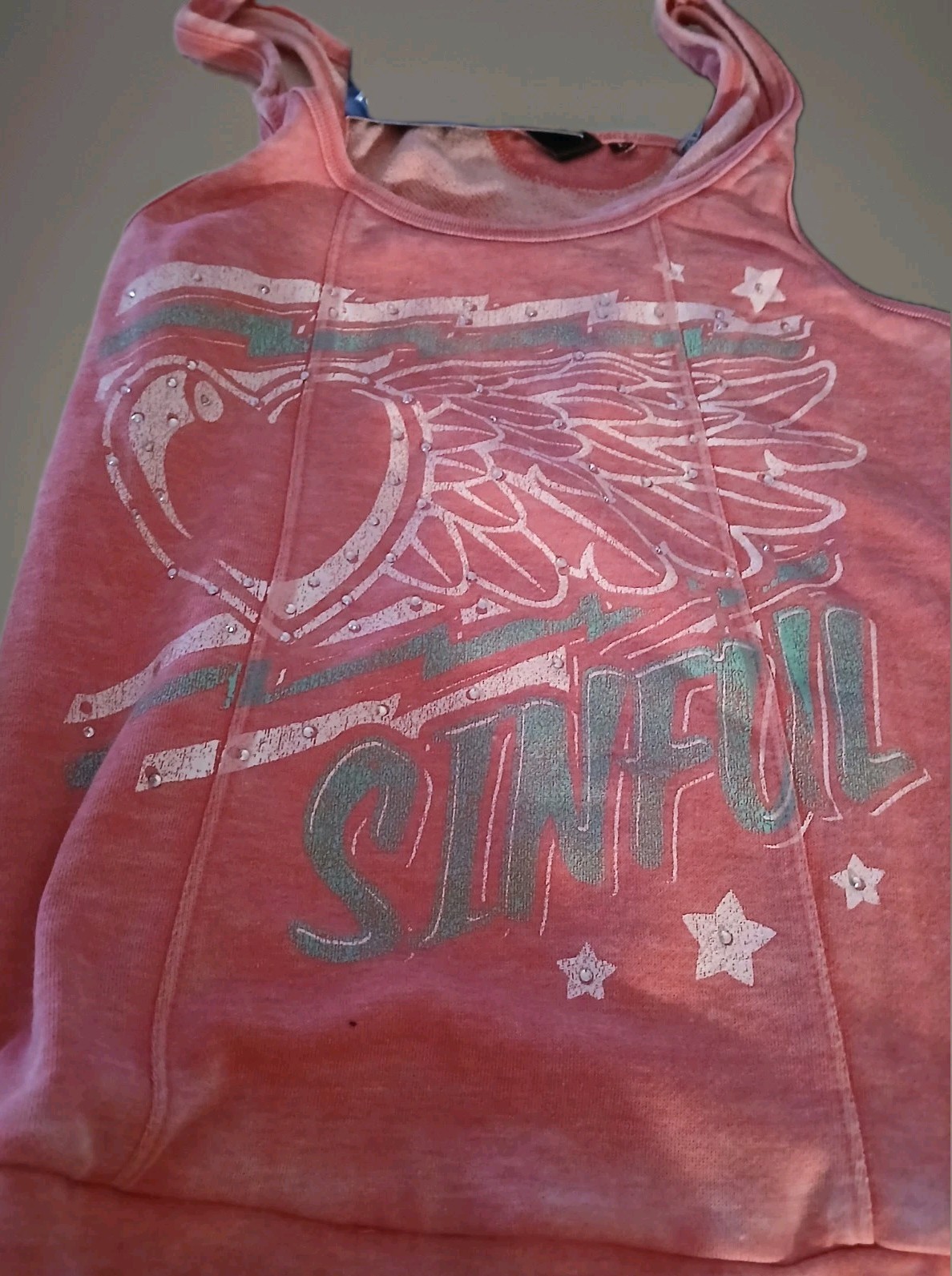 2 Sleaveless Casual Above Knee Top -Sinful Affliction Pink& Fleurish Black M-LG