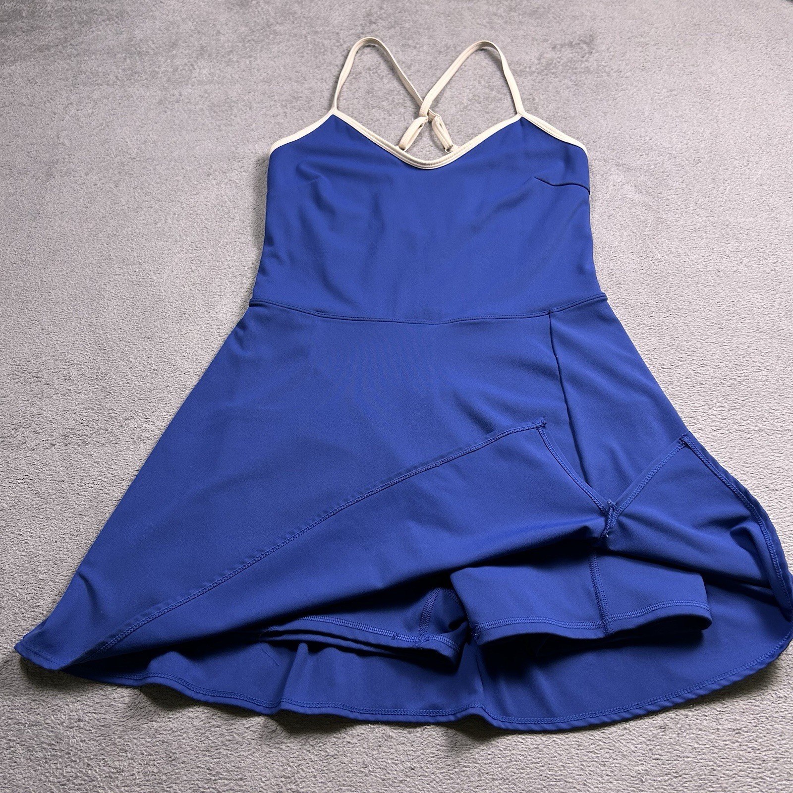 JoyLab Athletic Tennis Dress Women’s Size Medium Built-In Shorts Blue Strappy