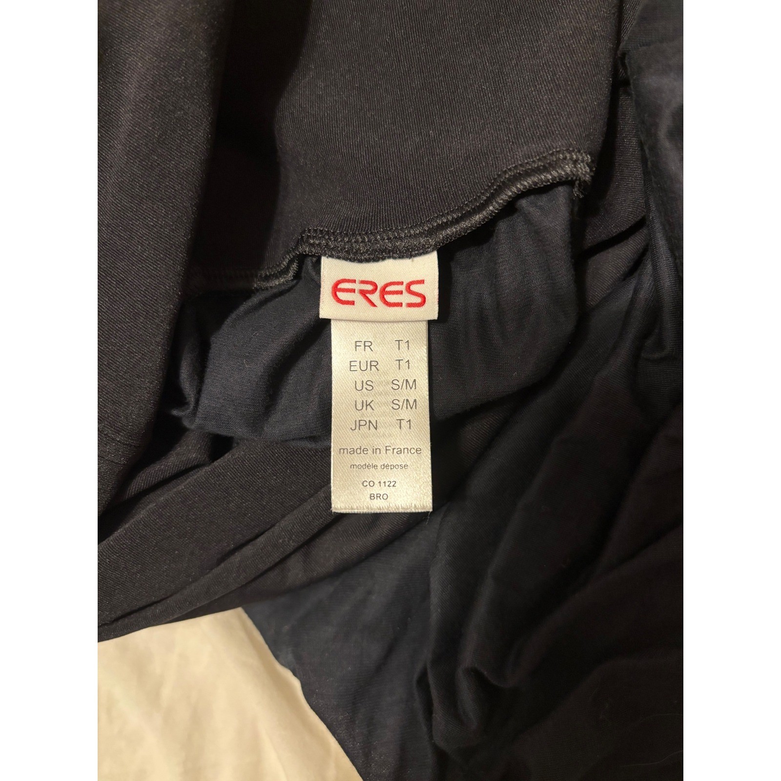 ERES Oda Black Strapless Maxi Dress T1 US S/M Made in France Luxury Minimalist