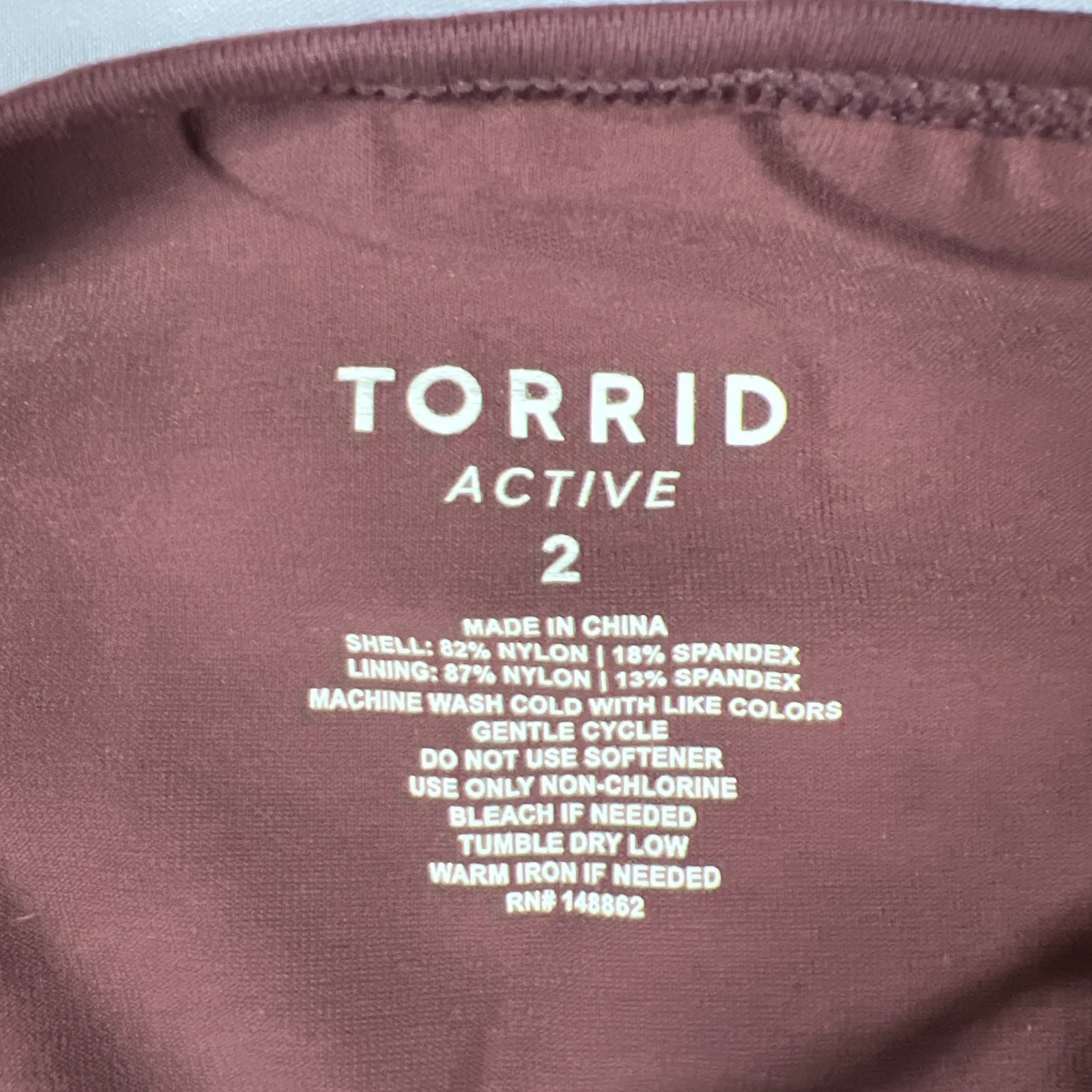 Torrid Performance Core 2fer Active Dress Womens 2 Brown Nylon Moisture Wicking