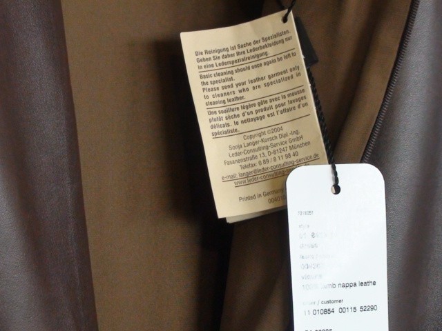 Akris Sheath Dress Leather Cashmere in Dark Brown size 10 New
