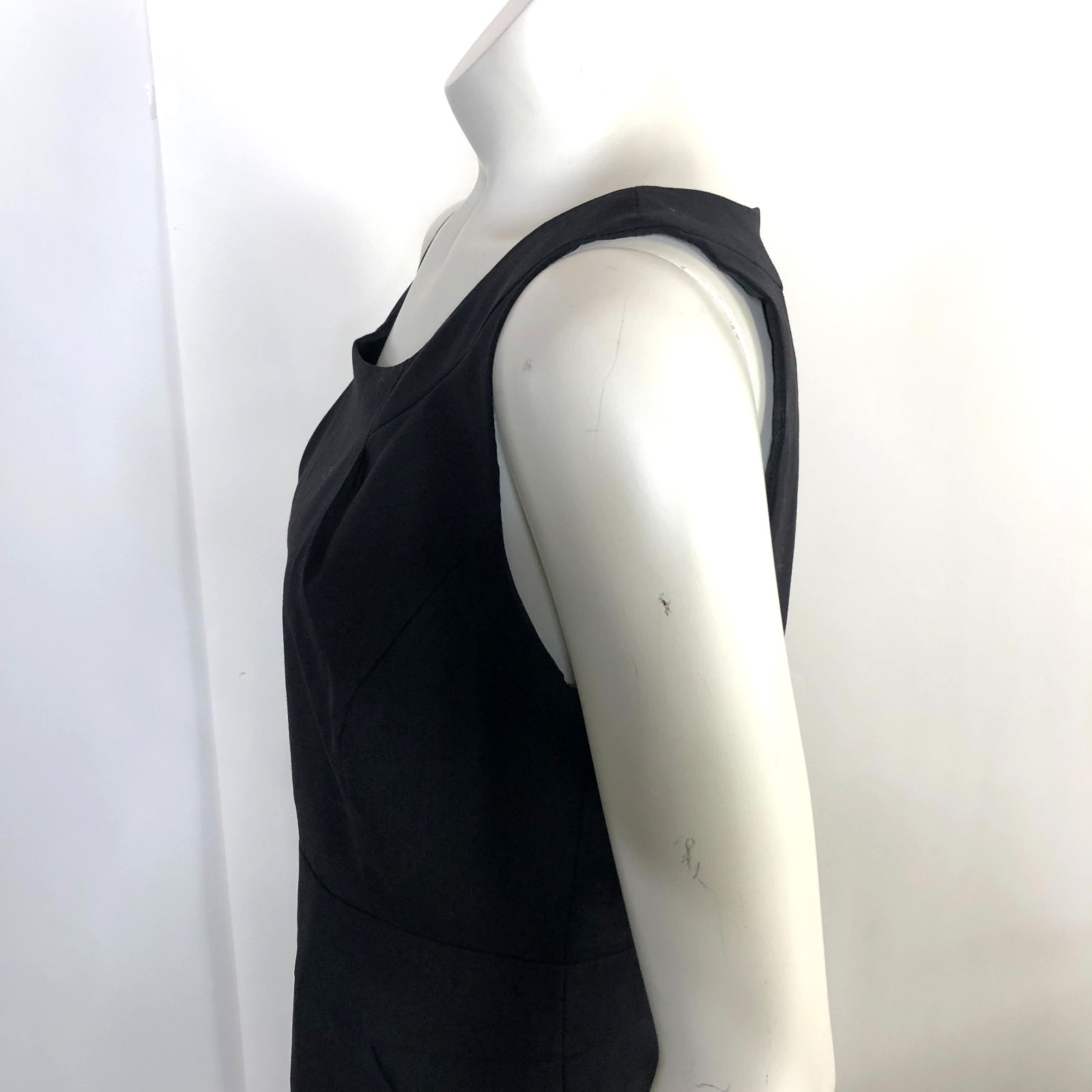 J.Crew Suiting 8 100% Wool Sheath Pleated Knee Length Dress Black MINT 02537
