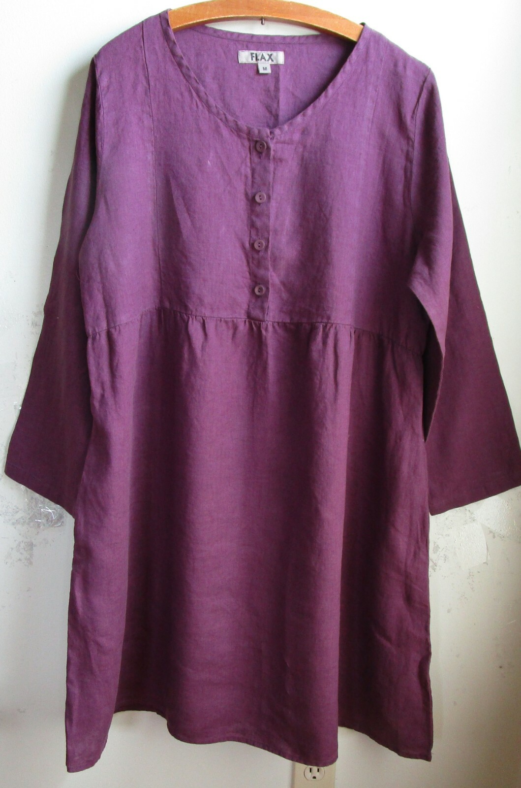 FLAX Designs Linen Dress S & M NWT Easy Dress PORT
