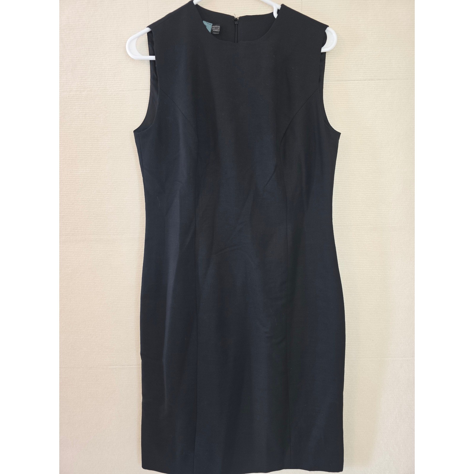 Hartz & Co RN Sheath Dress Womens 8 Black Sleeveless LinenBlendMidi Professional