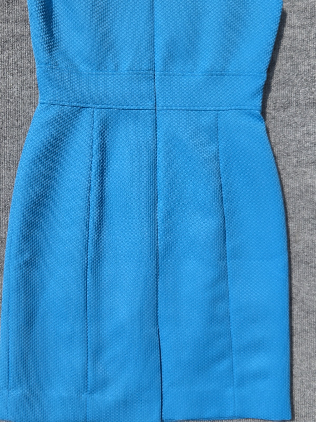 Tahari Arthur S. Levine Womens 4P Petite Blue Sheath Square Neck Lined