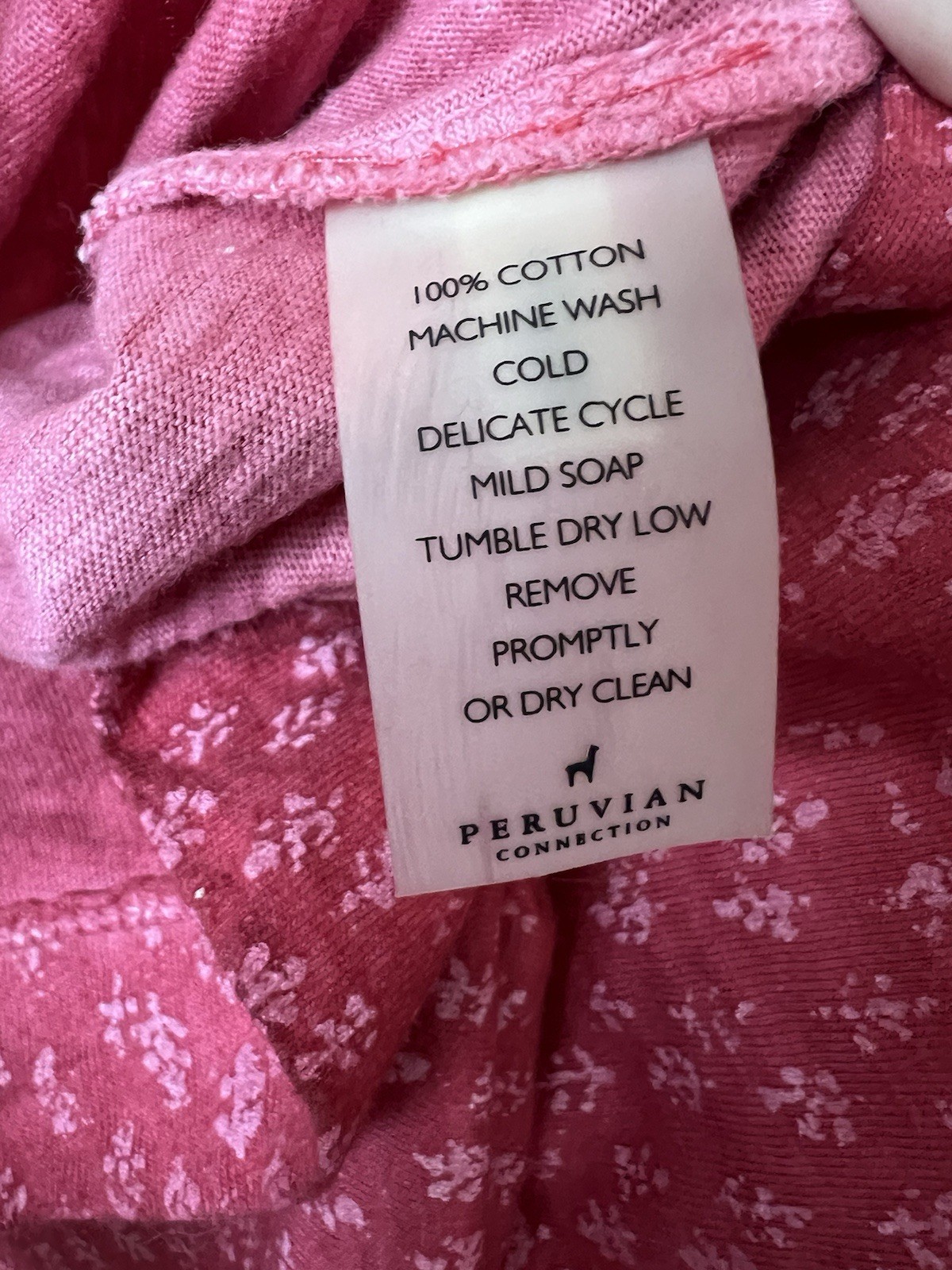 Peruvian Connection Pima Cotton Maxi Dress Sz M Side Slits Floral Pomegranate