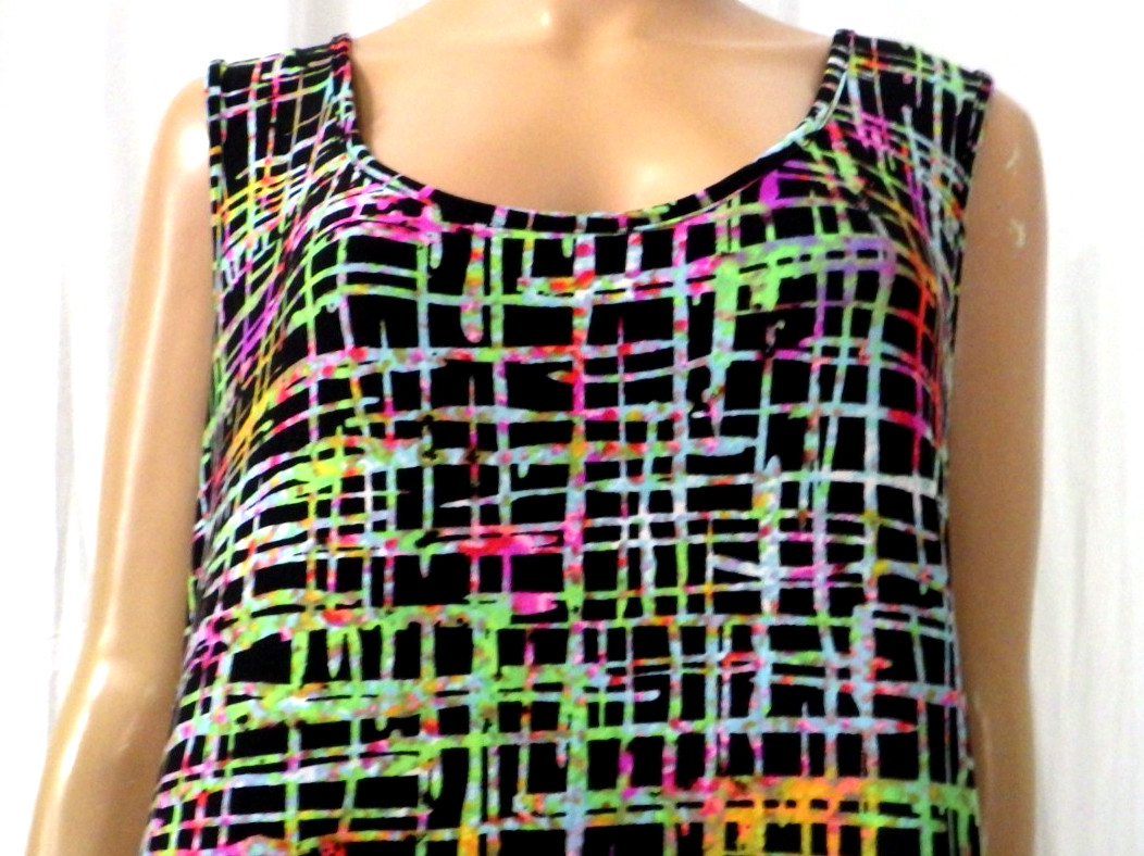 NWT ROUGE SIZE 4X STRETCH KNIT MULTICOLOR SHEATH MAXI Dress BUST 52″ NIP