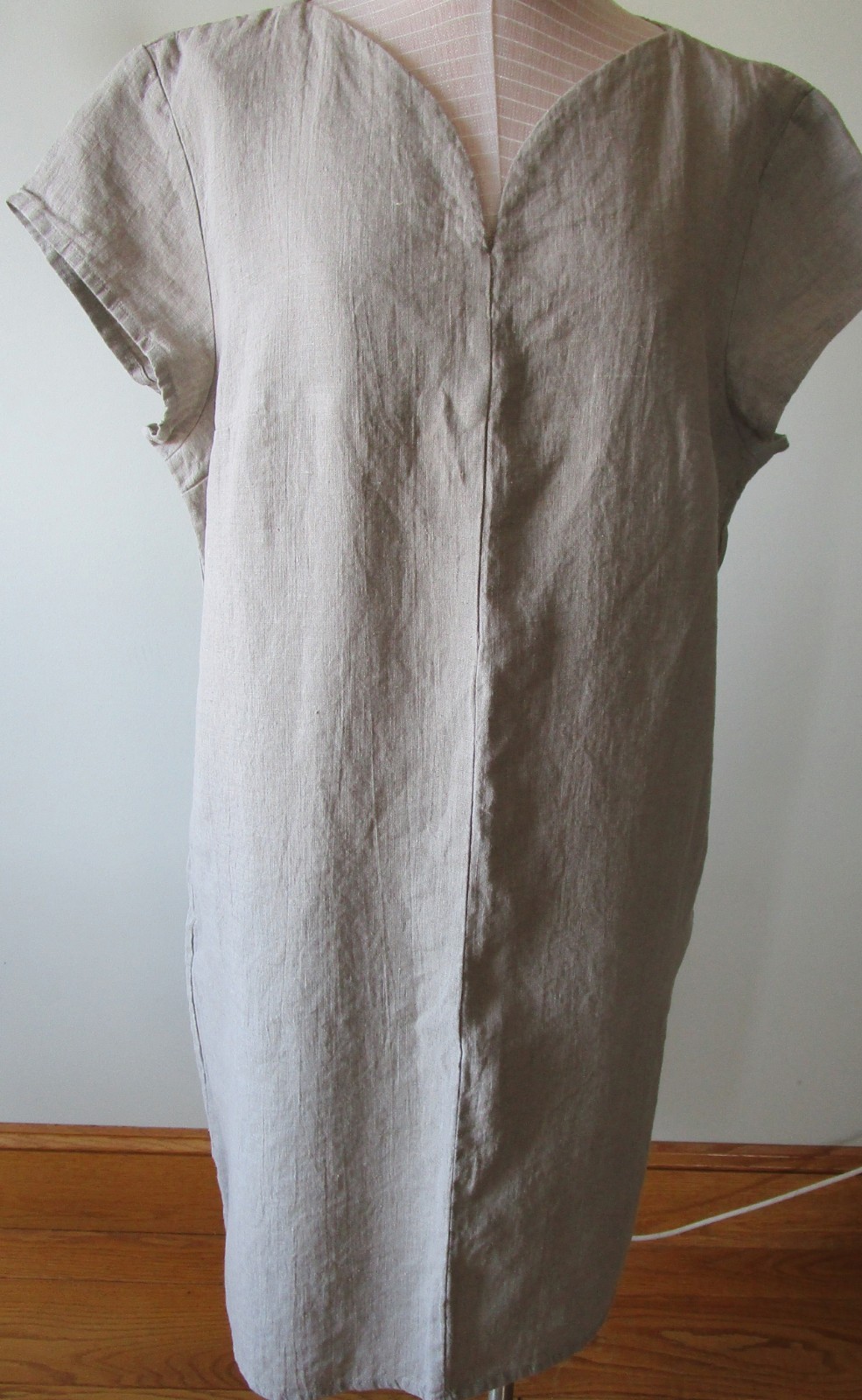 FLAX Designs Linen Centered Dress 1G NWT