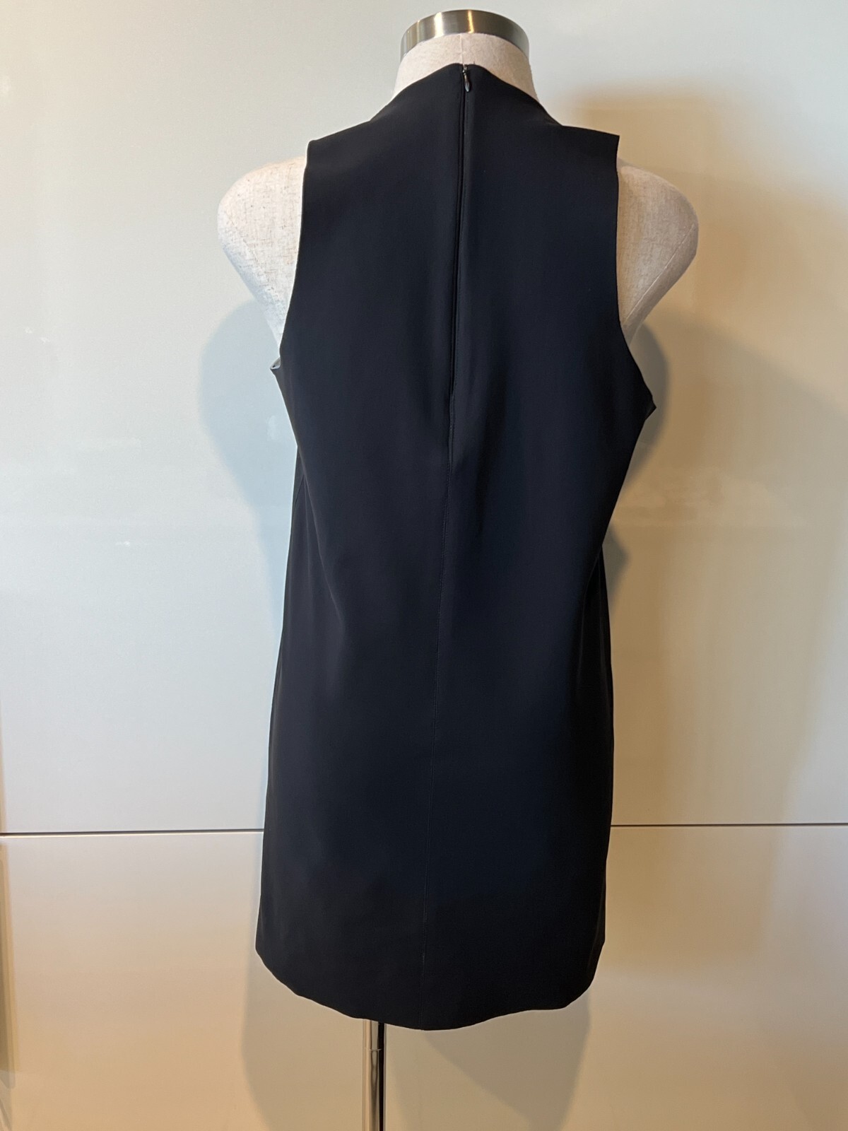 BASSIKE Black Cotton/Nylon/Elastane Knit Sleeveless Tank Short Dress/Top 2/S