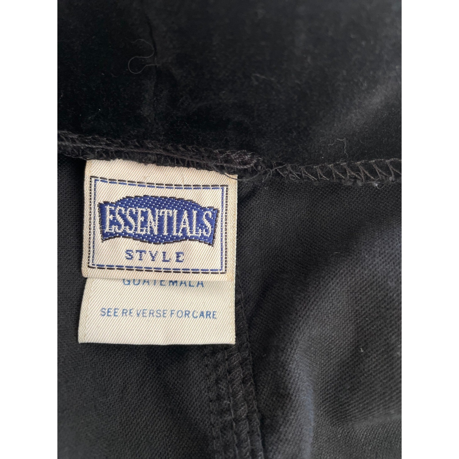 Essentials Style Pinafore Jumper Dress Womens Large Black Corduroy Side Button