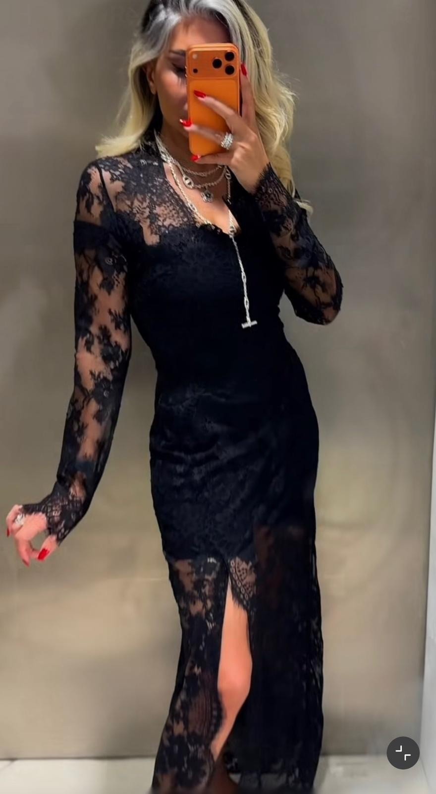 Zara 2026 ZW Collection Black Lace Sheer Long Dress Size M Ref 1067/203 Sexy