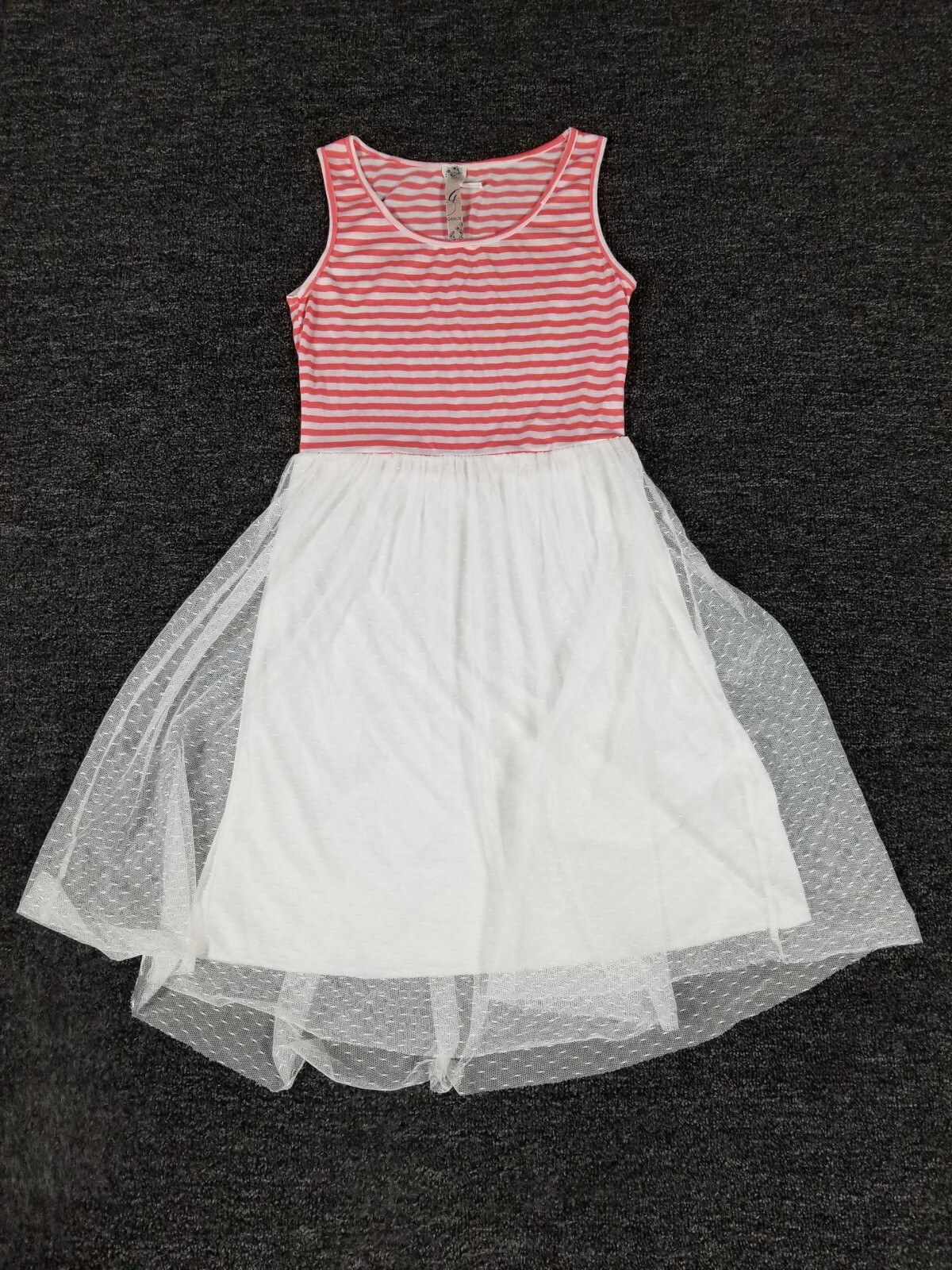 Gracie Dress Womens Small Red Sleeveless Lace Round Neck Vtg USA Made Pullover