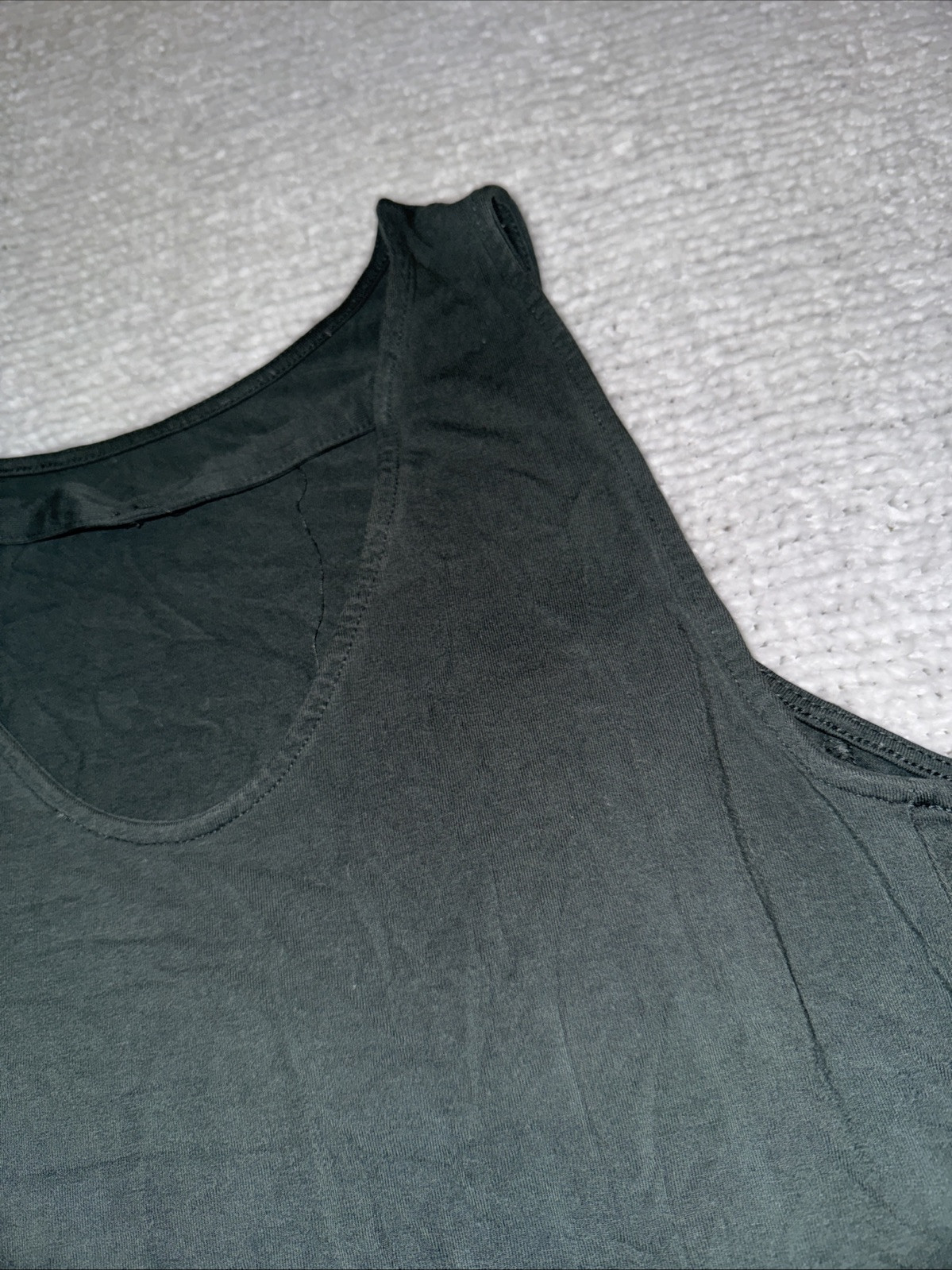 Gray Sleeveless Rayon Mini Short Pullover Medium Sundress Tank Dress