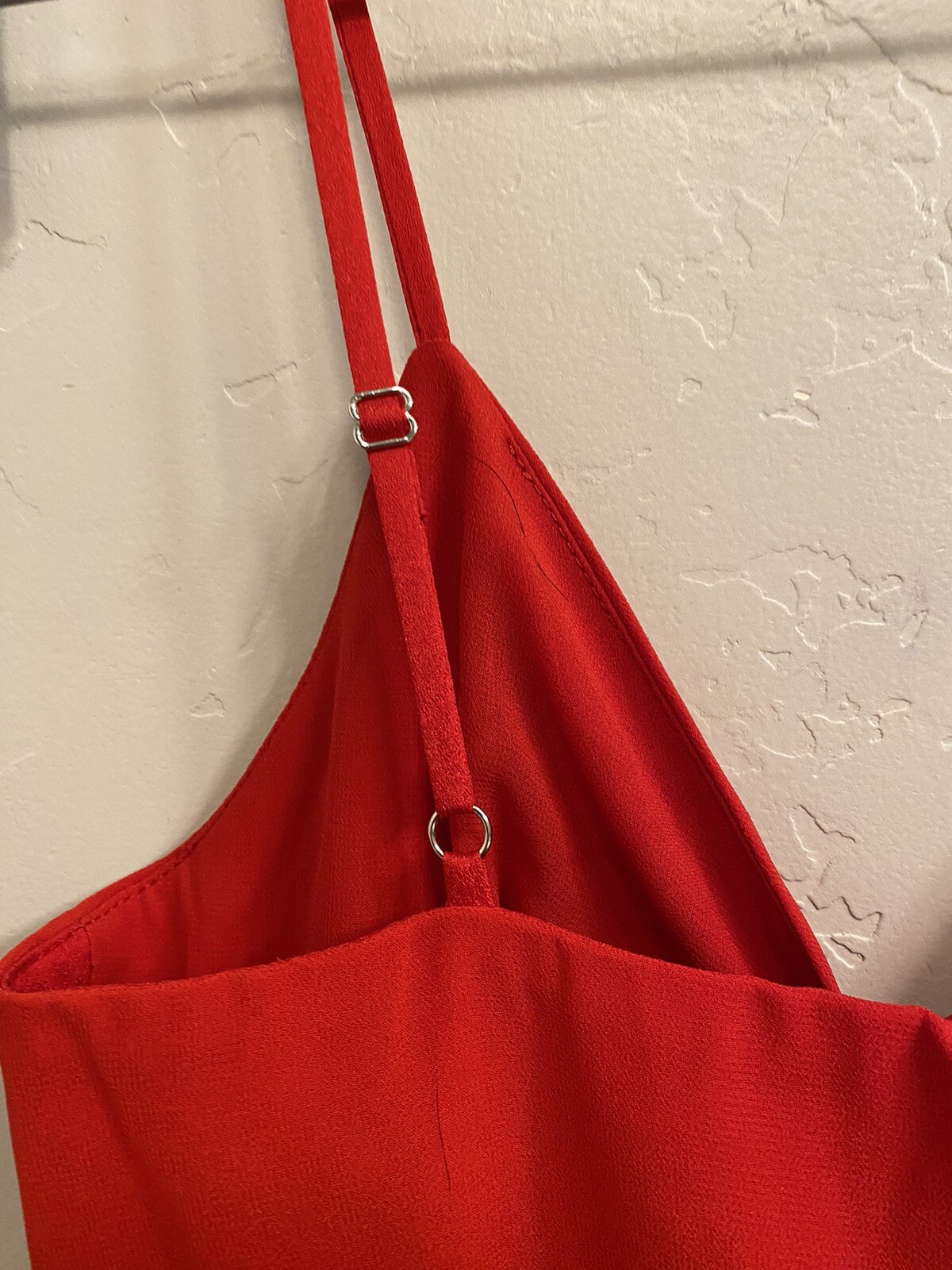 Dress The Population Size XS Cambria Red Maxi Slit Cutout Evening Gown Dress
