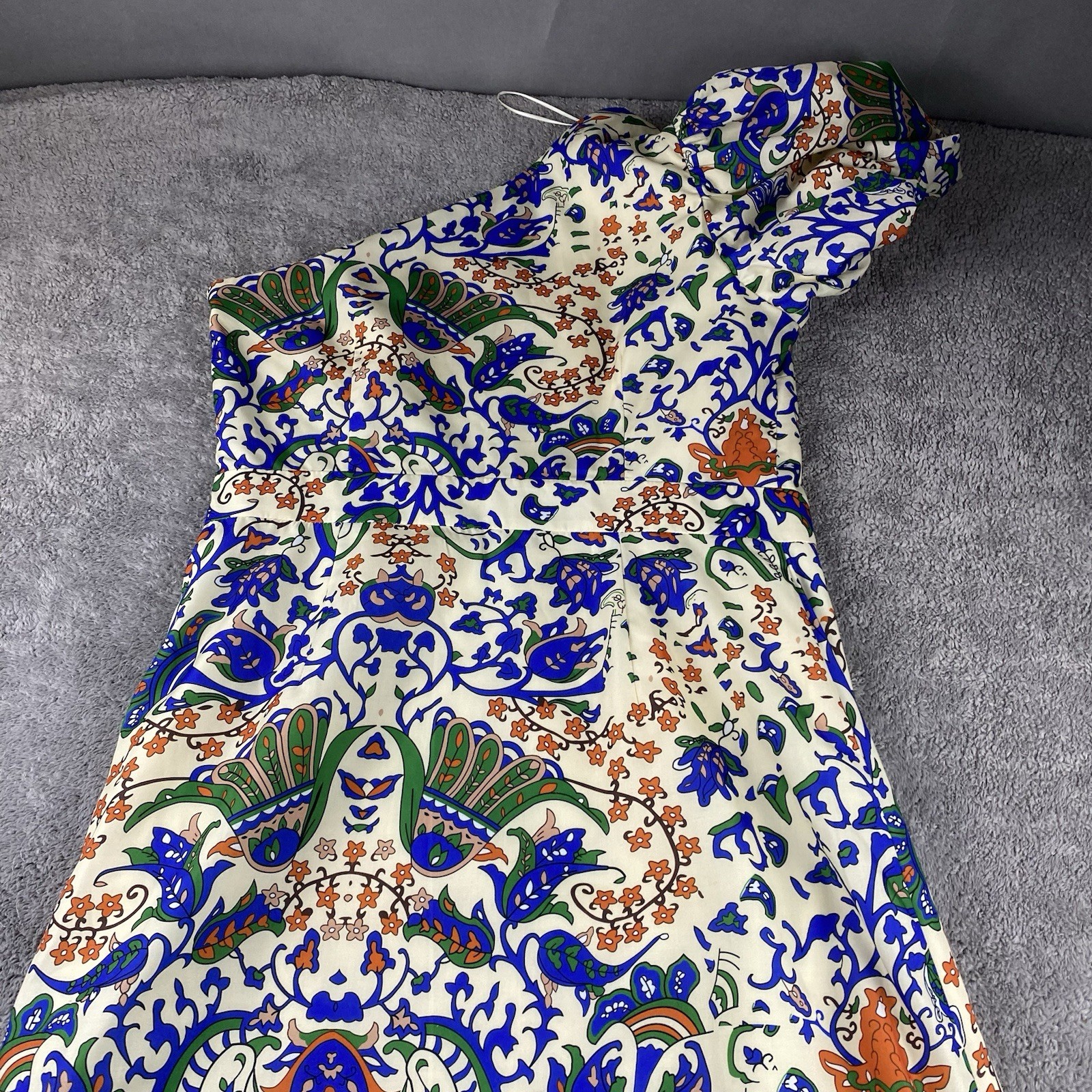 VICI One Shoulder Dress Womens Large Pattern Blue