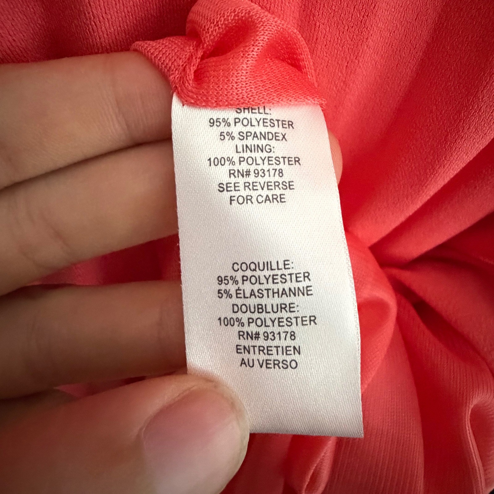 T Tahari Coral Pink Melon Pleated Midi Dress with Waist Tie, Size M
