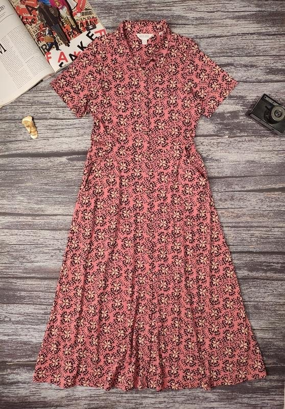 women white stuff dress pink viscose 34 / XS / 42