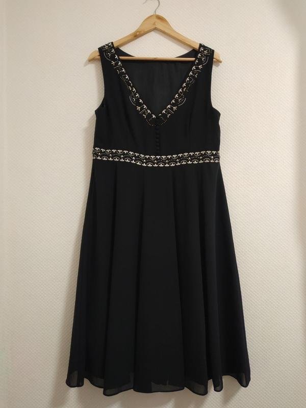 Women Monsoon dress black polyester 40/L