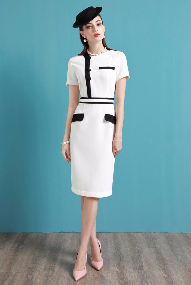 Custom Made to order Career Elegant Modern Cocktail Party Dress plus 1x-10x Y417