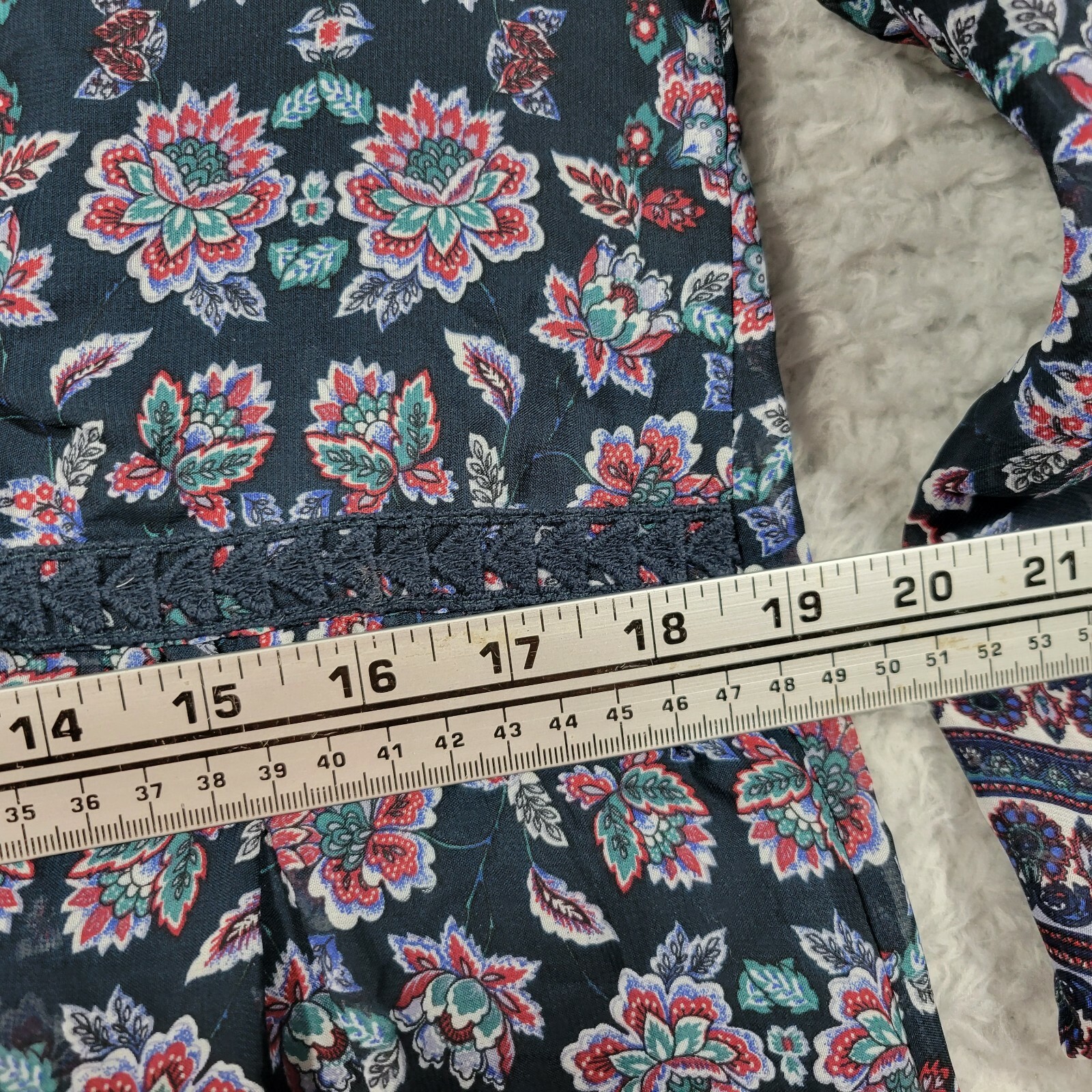 Blue Rain Dress Womens Medium Blue Green Floral Boho Chiffon Lined