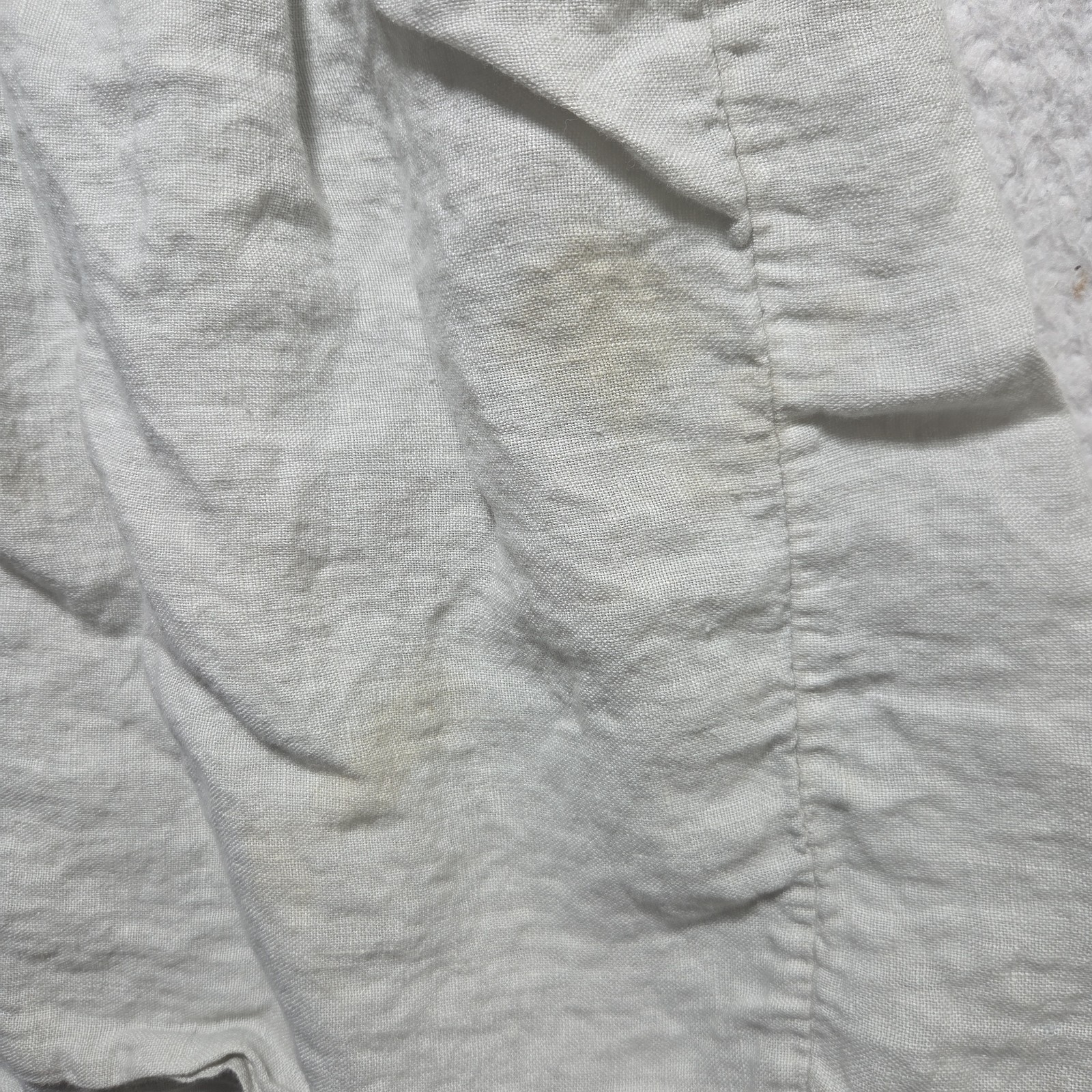 Francesca Bettini Dress Italy Made White 100% Linen Sleeveless Pullover Sz Med
