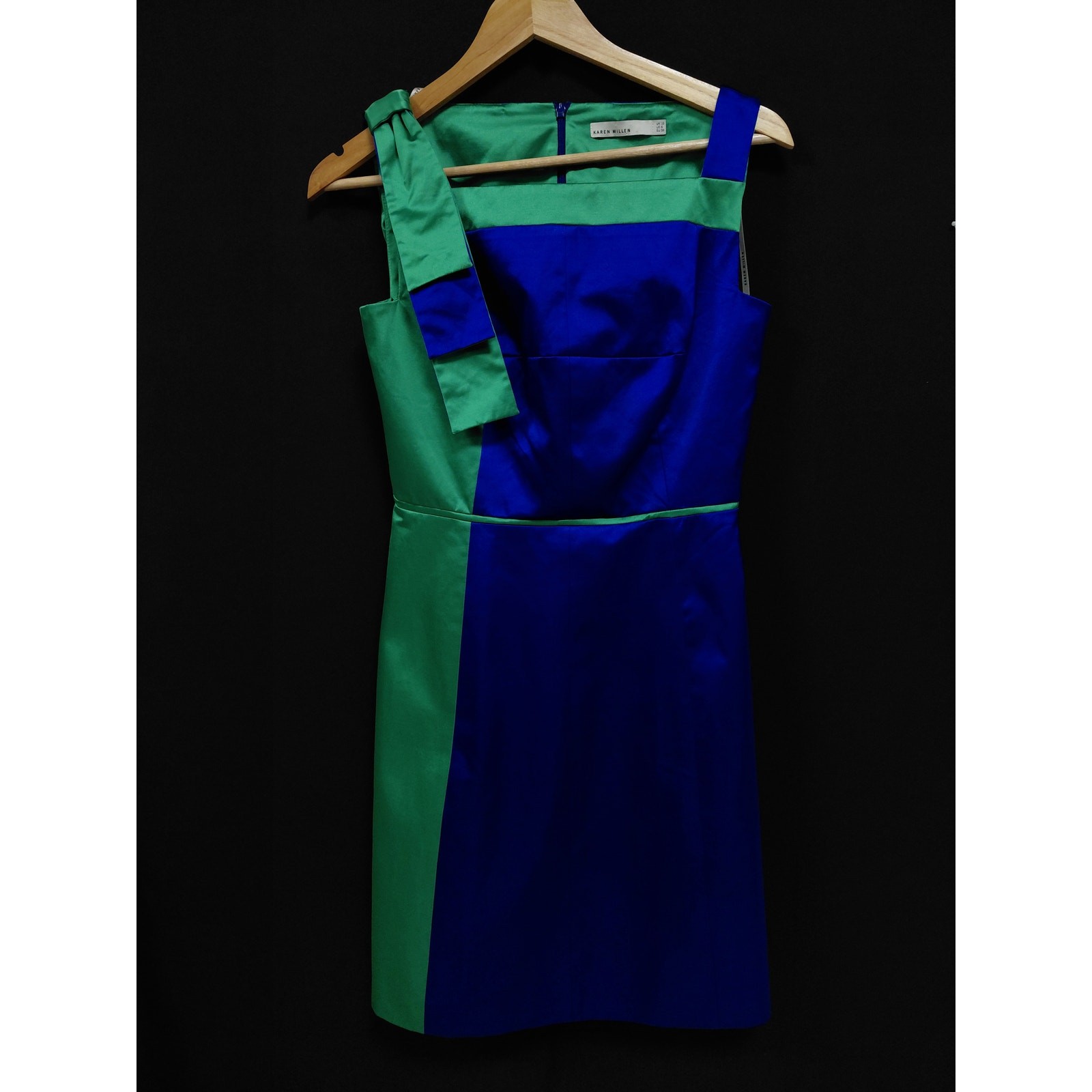Karen Millen Purple Green Colorblock Cocktail Dress Women’s Size 6