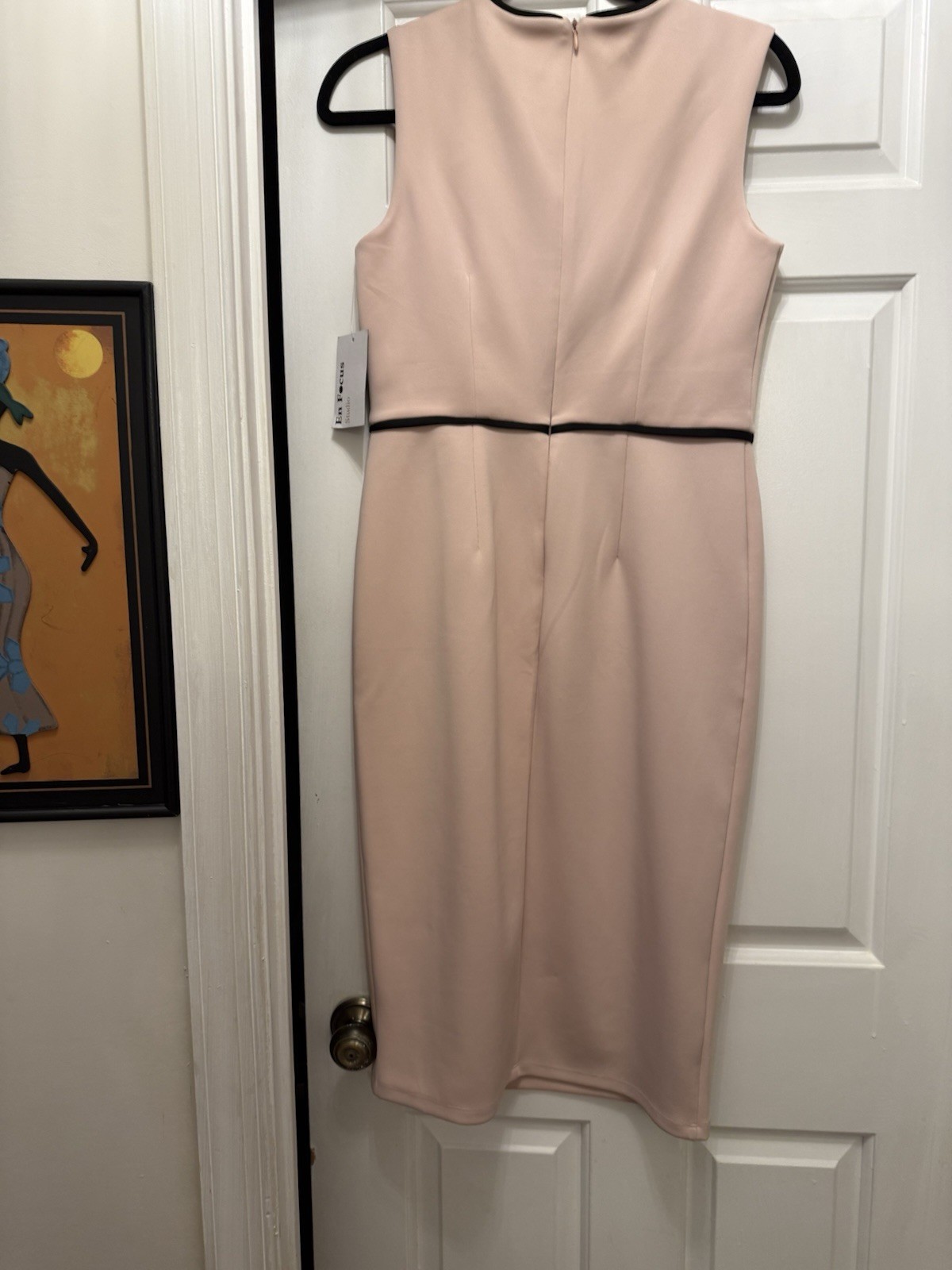 Designer Dress NWT Sz 6 Side Buttons Round Neck Reduced