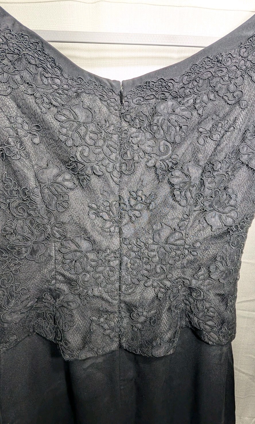 Belsoie Silk Evening Gown Black Lace Off Shoulder A-Line Formal Dress Womens 14