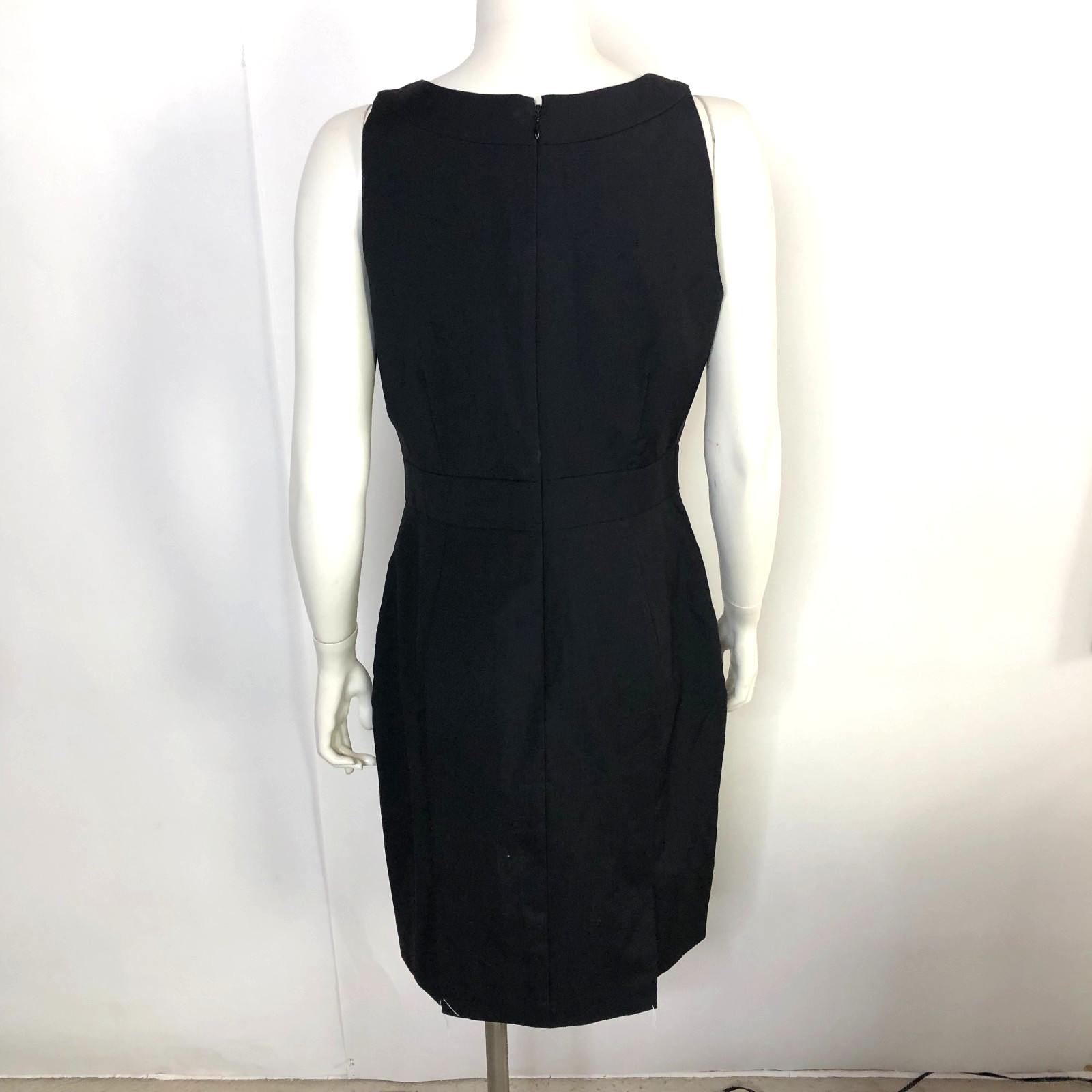 J.Crew Suiting 8 100% Wool Sheath Pleated Knee Length Dress Black MINT 02537