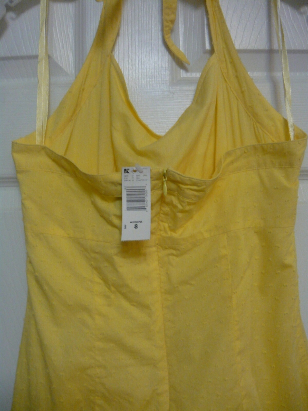 Ladies Size 8 Dress, Halter style, Yellow, Machine Washable, Route 66, NWT.