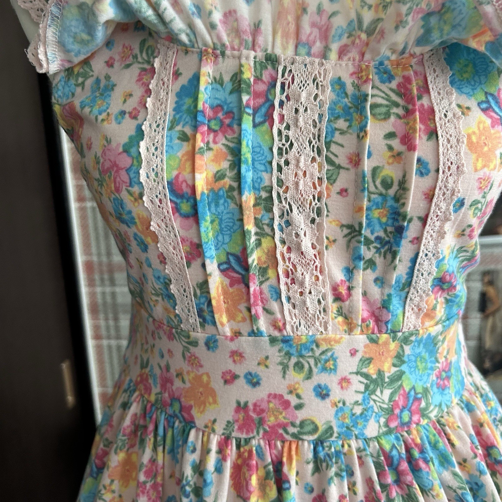 Rare LIZ LISA Vent Collection Floral Dress Lace Ruffle Corset Lolita Hime