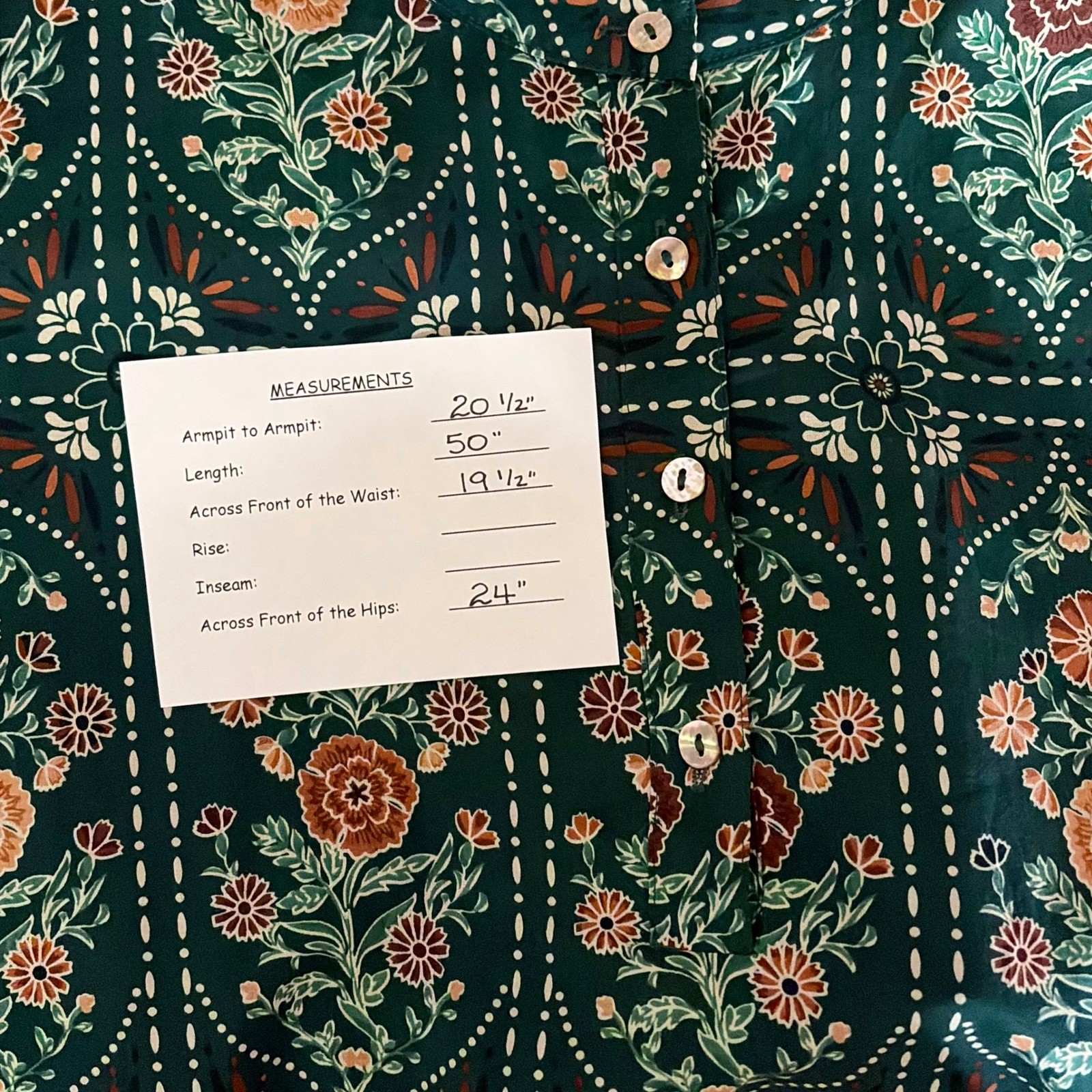 NWT!! J. MARIE Hazel Printed Short Sleeve Button Front Midi Ruffle Dress X-Large