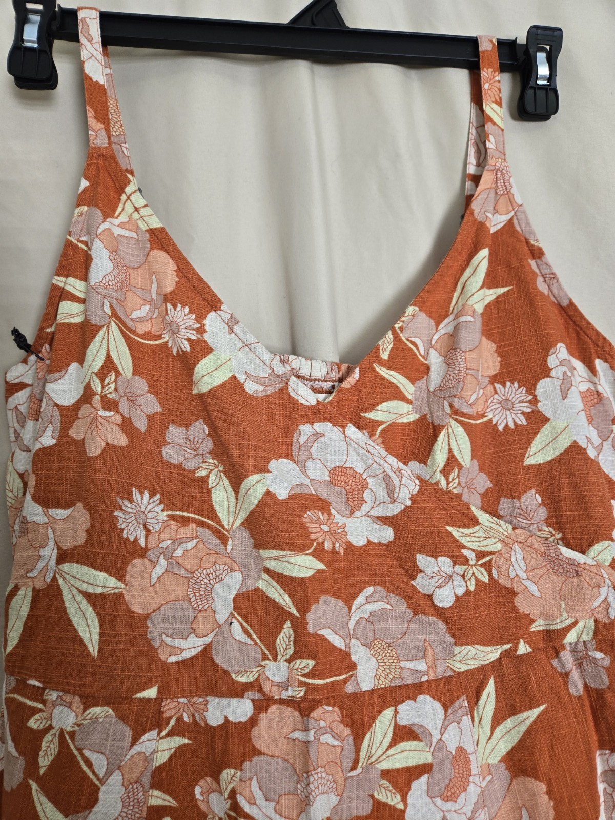 The Normal Brand Sonoran Orange Floral Tank Dress Size Medium Adjustable NewWTag