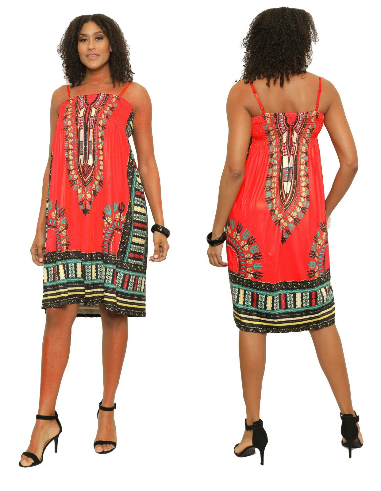 Short Sexy Womens Sleeveless Smoking Dashiki Dress Spaghatti Strap Dashiki Dress