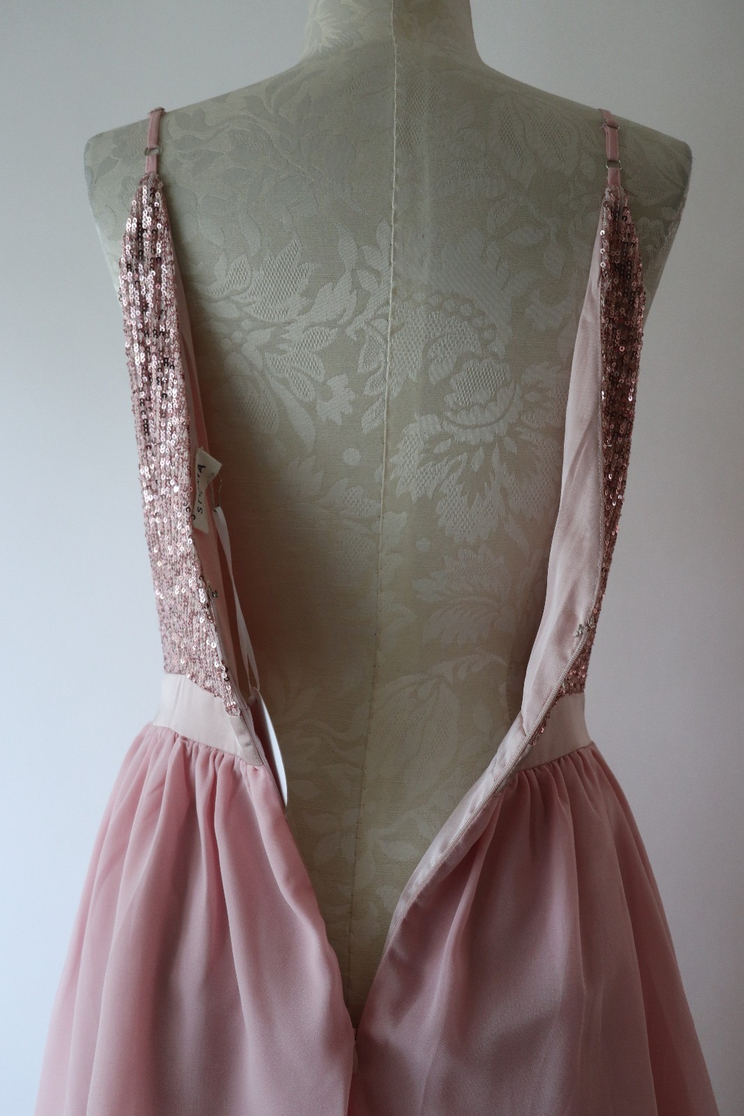 Storia Pink Metallic Sparkle Sequin Chiffon Ruffled Babydoll Mini Dress Women S