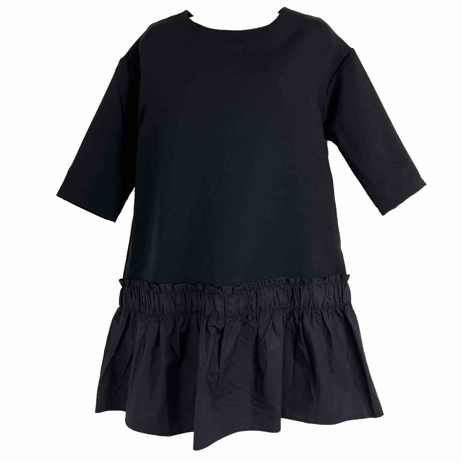 New Hayden LA Shift Dress Women’s Small Above Knee Half Sleeve Black Stretch NWT